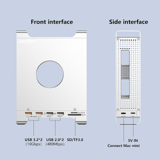 Docking station pentru Mac Mini M4/ M4 Pro, vertical, Motrix